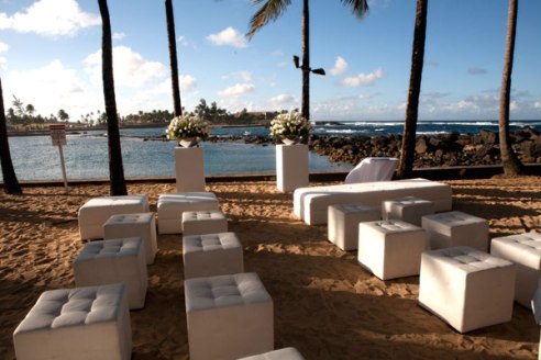 Photo courtesy of WedAffair. Photo of ceremony at the Hilton Caribe (one of our potential venues).
